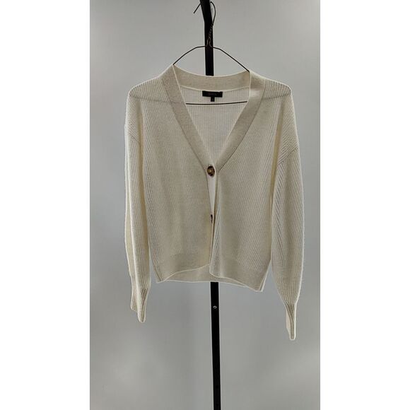 Quince Sweaters - Quince Women Baby Alpaca-Wool Cropped Cardigan Ivory S